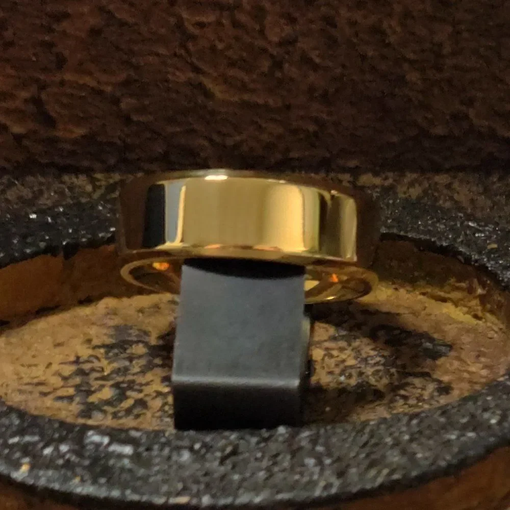 Men's Gold Promise Ring Band -  Pinky Promise Ring For Guys - Men's Gold Ring